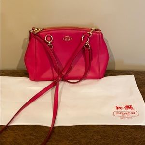 🔥Pink/Ruby Coach small to medium satchel.🔥